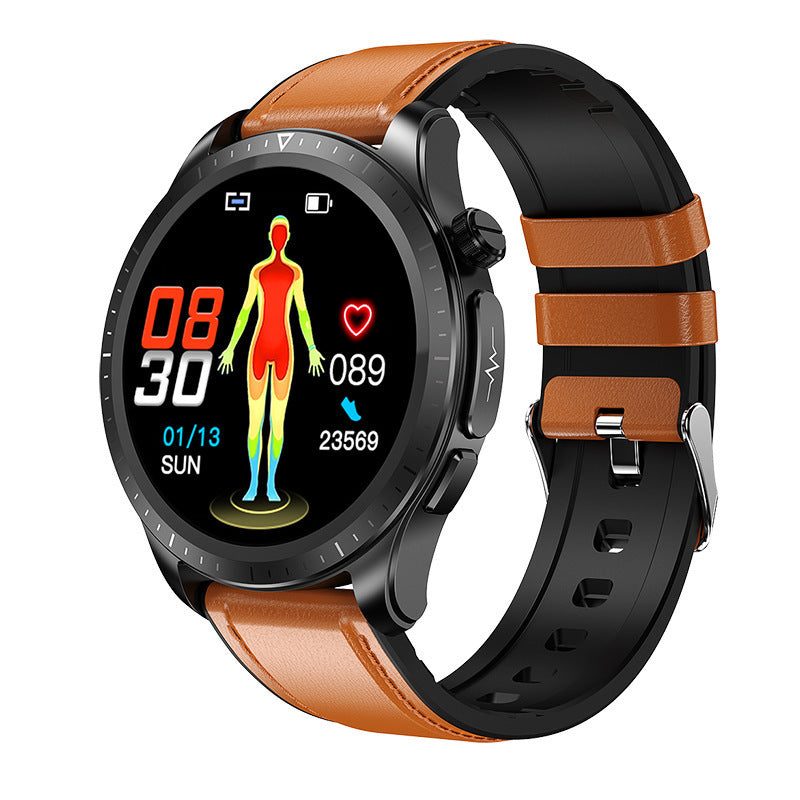 E420 Smart Watch Real Heart Rate Temperature Blood Oxygen ECG Information