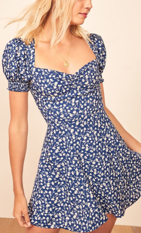 Printed short sleeve dress