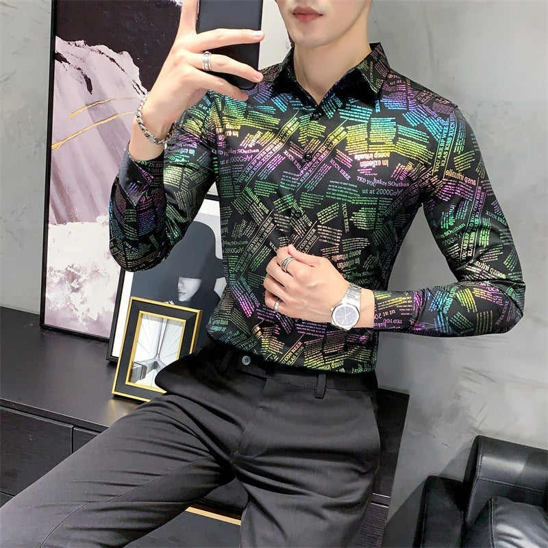 New Arrival Mens Long-Sleeve Casual Shirt Refined Simplicity