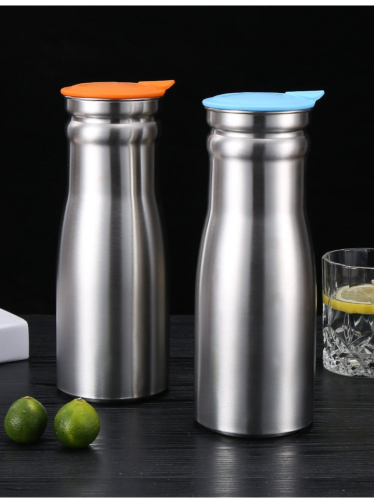 Minimalist Pitcher: Single-Layer Stainless Steel Cold Bottle