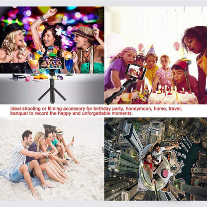 Bluetooth Selfie Stick Tripod | Universal 360° Foldable Live Streaming Bracket for Smartphones