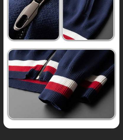 Pure Cotton Hooded Sweater Cardigan Jacket Long Sleeve Fashion Casual All-match