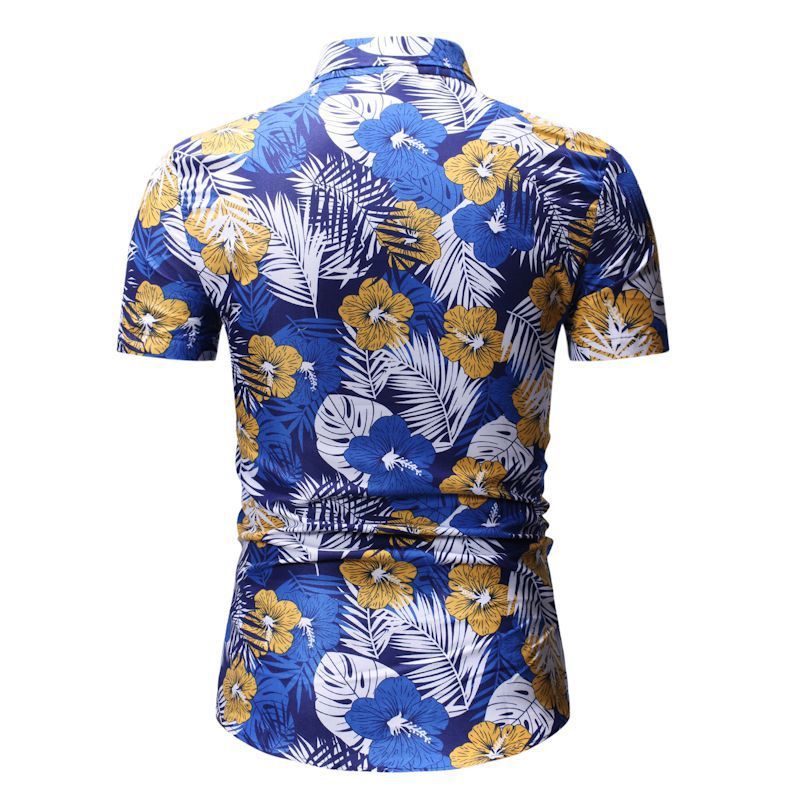 Lush Summer Beach Short Sleeve Floral Fashion Shirt