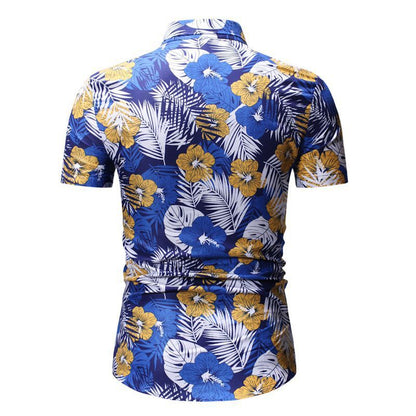 Lush Summer Beach Short Sleeve Floral Fashion Shirt