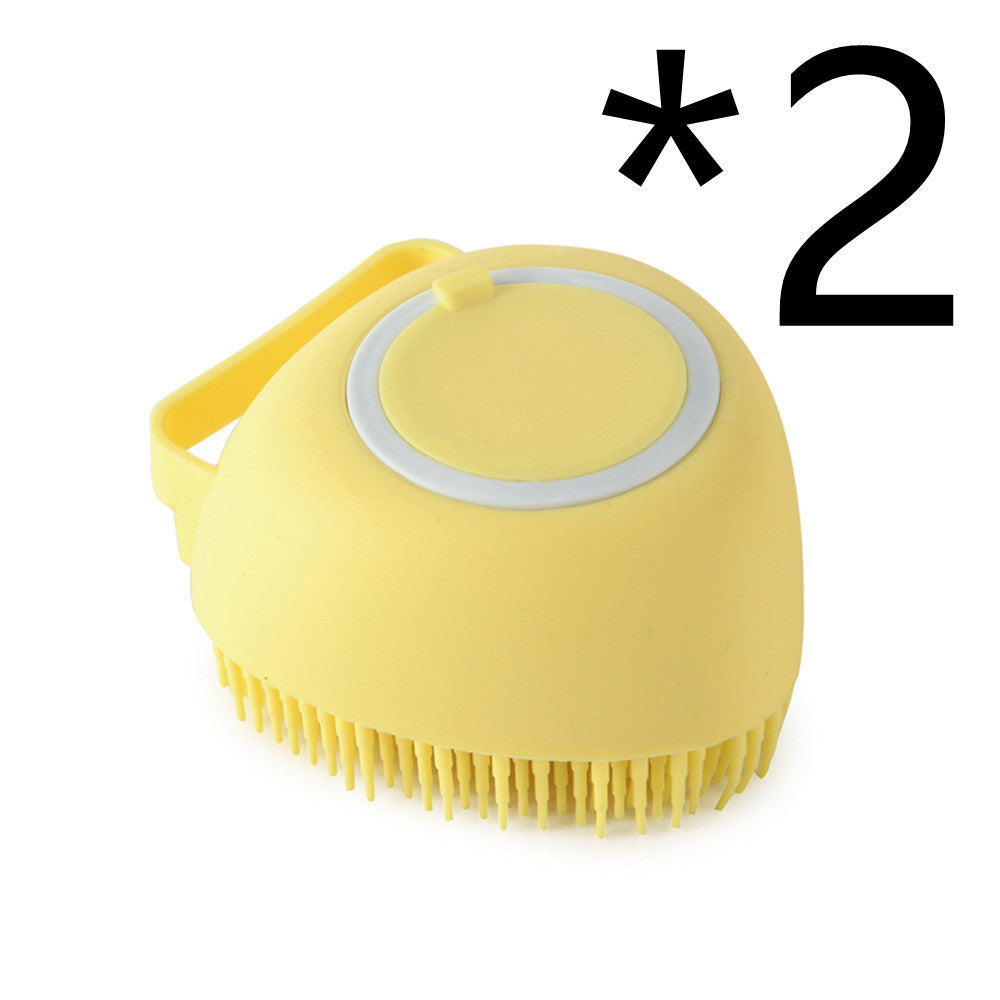 Silicone Pet Bathing & Massage Glove | Shampoo Dispensing Grooming Brush for Dogs & Cats