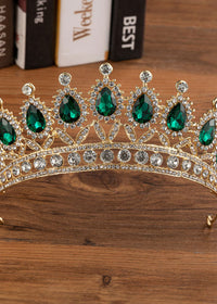 H032 Gold Green Crown