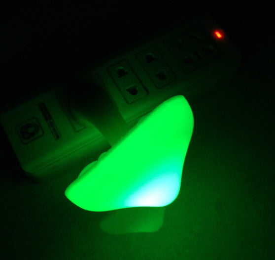 LED Mushroom Night Light | EU/US Plug-In Light Sensor Wall Lamp for Bedroom & Home Décor