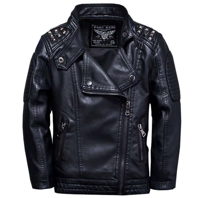 The Minimal Leather: Fashion Casual Solid-Color Leather Jacket