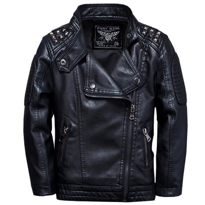 The Minimal Leather: Fashion Casual Solid-Color Leather Jacket