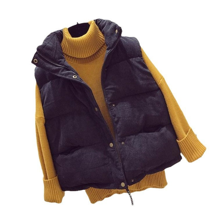 Fashion Leisure Corduroy Vest Women's Short