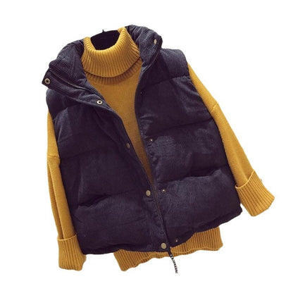 Fashion Leisure Corduroy Vest Women's Short