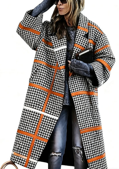 Lady's Multi -color  Long-sleeved  Coat