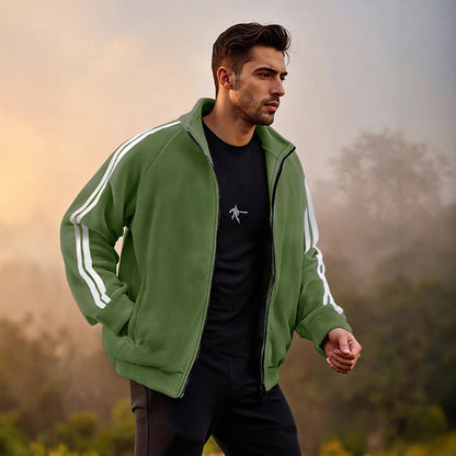Street-Chic Versatile Zippered Fleece Jacket