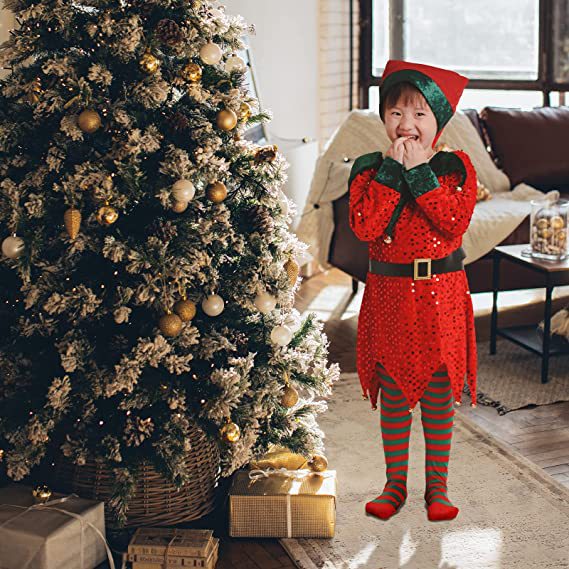 The Festive Sprite: Sequin Elf Holiday Costume