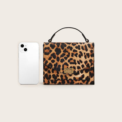 European And American Style Leopard Print Handbag Clutch Street Retro