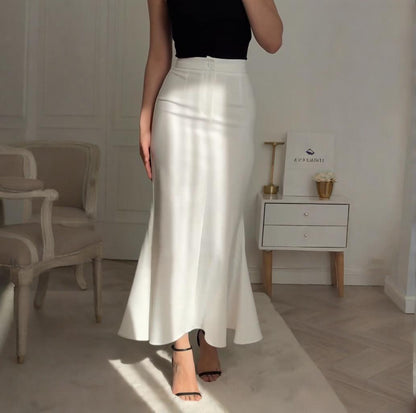 Long A-line Skirt, Versatile Mermaid Skirt, Mermaid Skirt, Elegant Women's Clothing