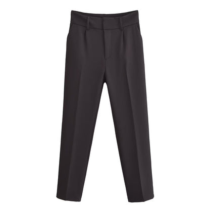 High Waist Slimming Skinny Pants Versatile Casual Suit Pants