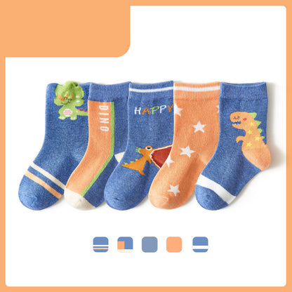The Celestial Sock: Five-Pointed Star & Dinosaur Fashion Socks