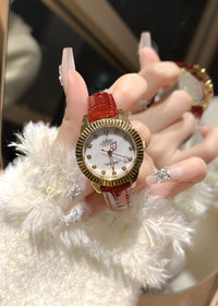 Rose Shell Red Leather