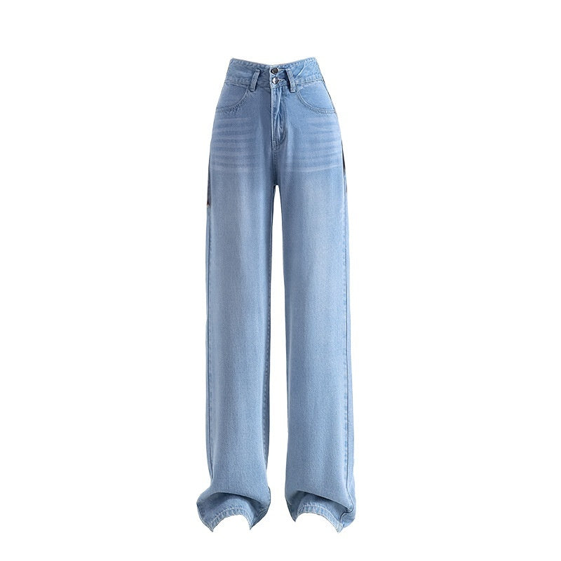 Women's Lyocell Denim Wide-leg Pants Summer Thin