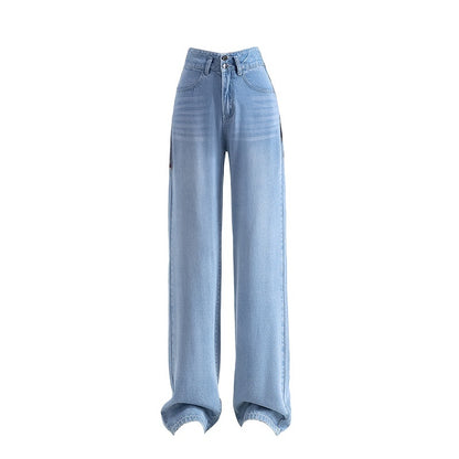 Women's Lyocell Denim Wide-leg Pants Summer Thin