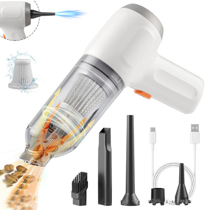 DualAction Vac: Integrated Blow & Suction Wireless Car Vacuum