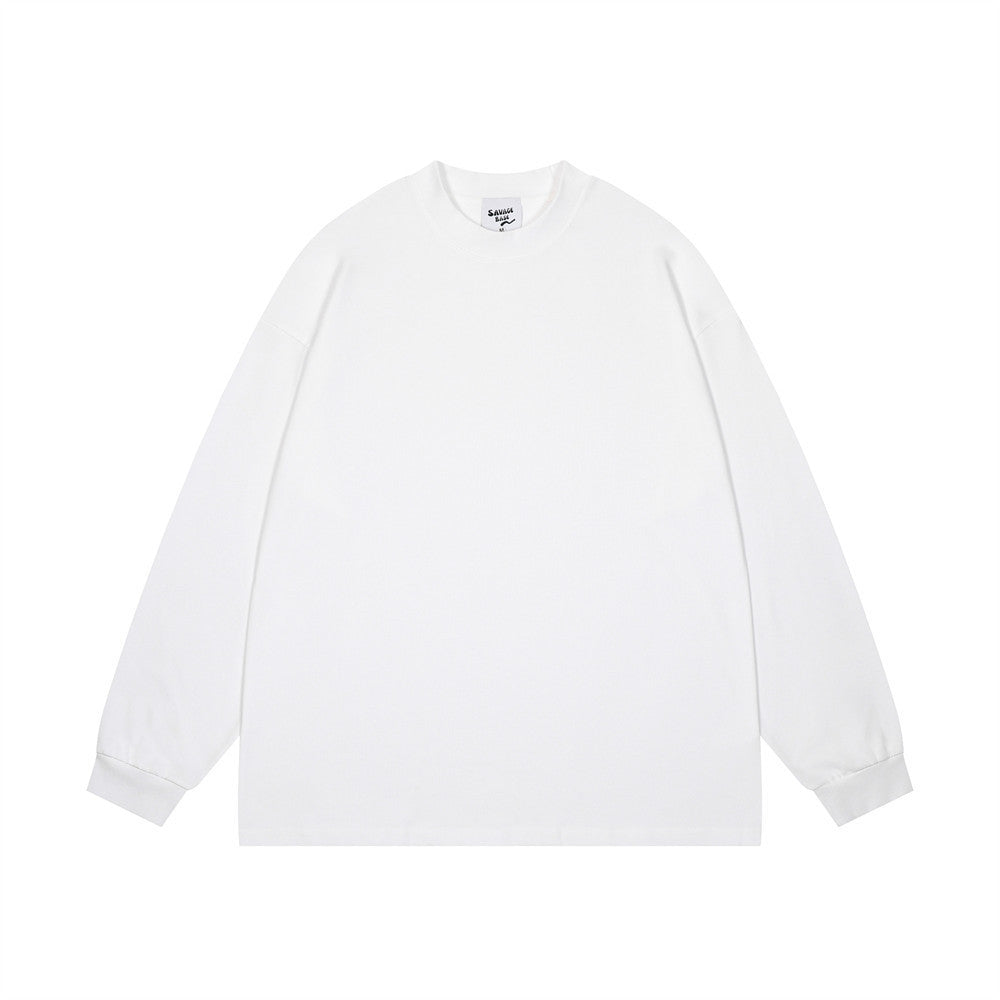 Solid Color Fashion Long Sleeve T-shirt Men