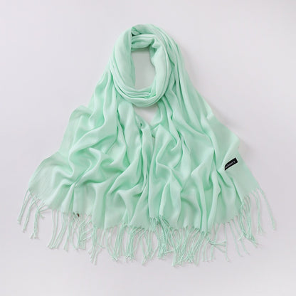 Autumn And Winter Cashmere-like Solid Color Long Scarf