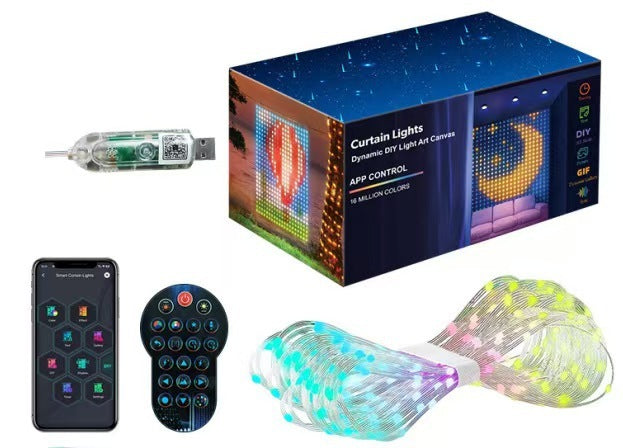 APP Bluetooth Dual Control Magic Color Rubber-covered Wire Light DIY