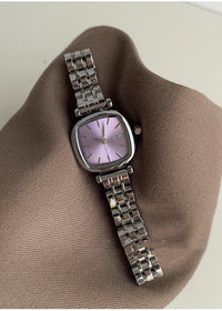 Purple small square watch