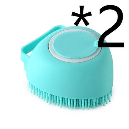 Silicone Pet Bathing & Massage Glove | Shampoo Dispensing Grooming Brush for Dogs & Cats