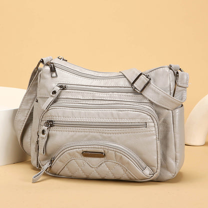 New Fashion Soft Leather Trendy Casual One-shoulder Crossbody