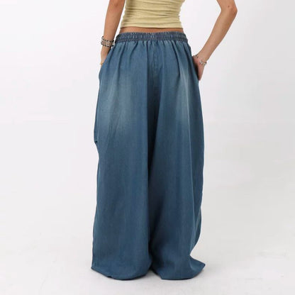 Retro High Street Wide Leg Loose Jeans