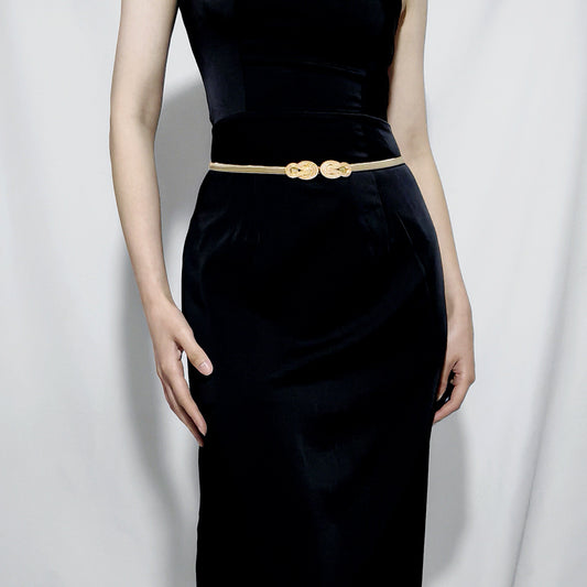 Metal Waist Chain Ladies Elastic Personality Buckle Matching Dress Long Sweater Elegant Graceful