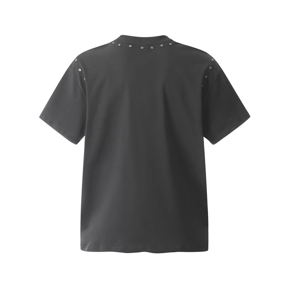 Metal Decorative Rivets T-shirt For Men