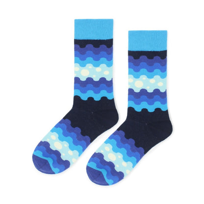 The Street Classic: Striped Personal Skateboard Cotton Socks