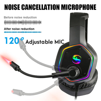 VortexGX: Gaming Headset with 3D Sound & Noise Canceling