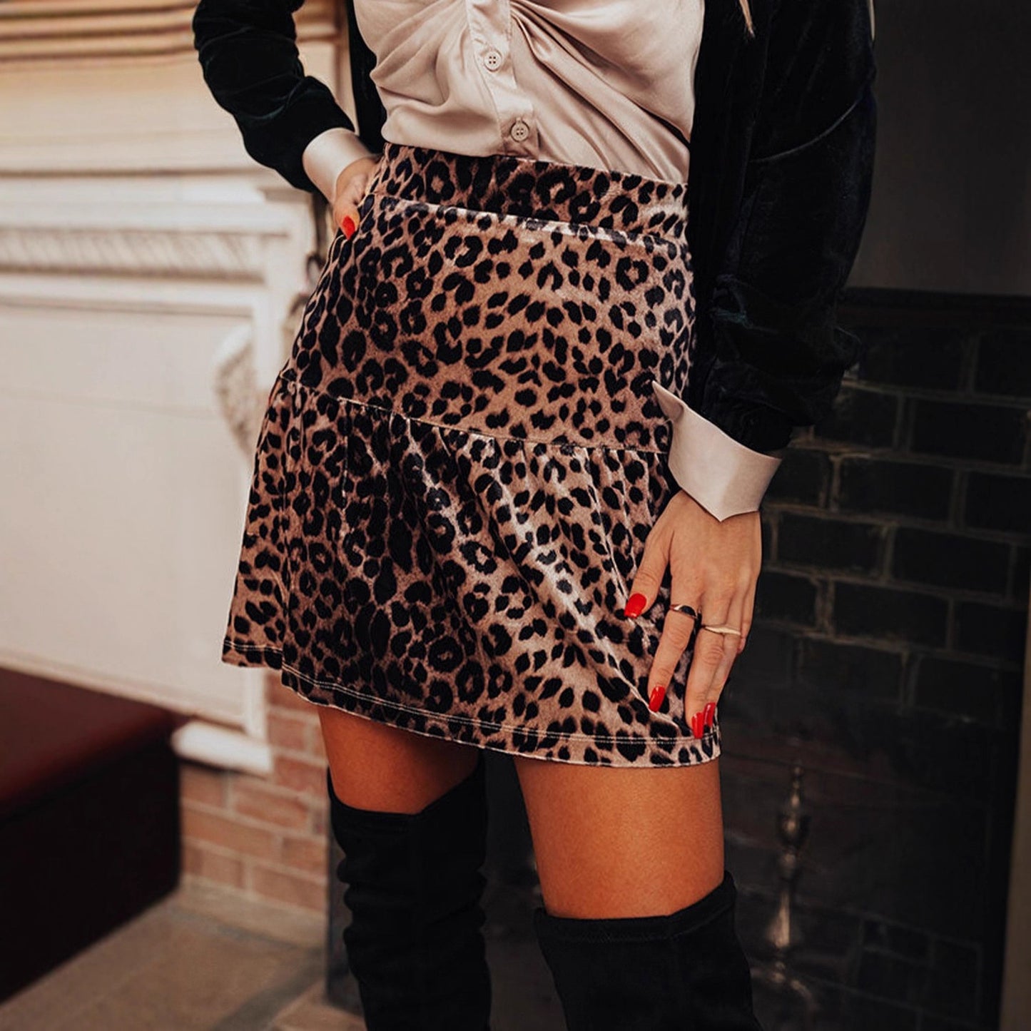 High Waist Loose Knitted Skirt For Women