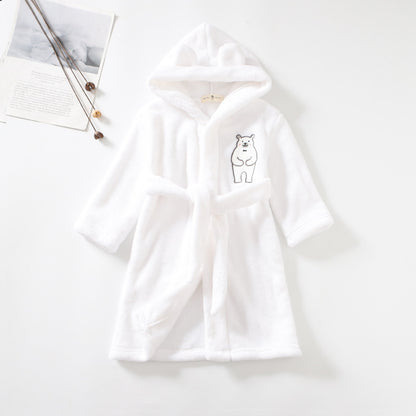 The Hooded Flannel: Boys’ Home Wear Bathrobe
