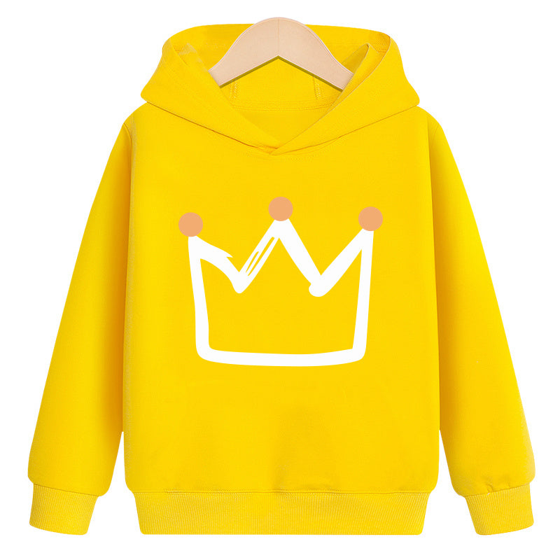 Royal Crest Hooded Velvet Plush Sweatshirt