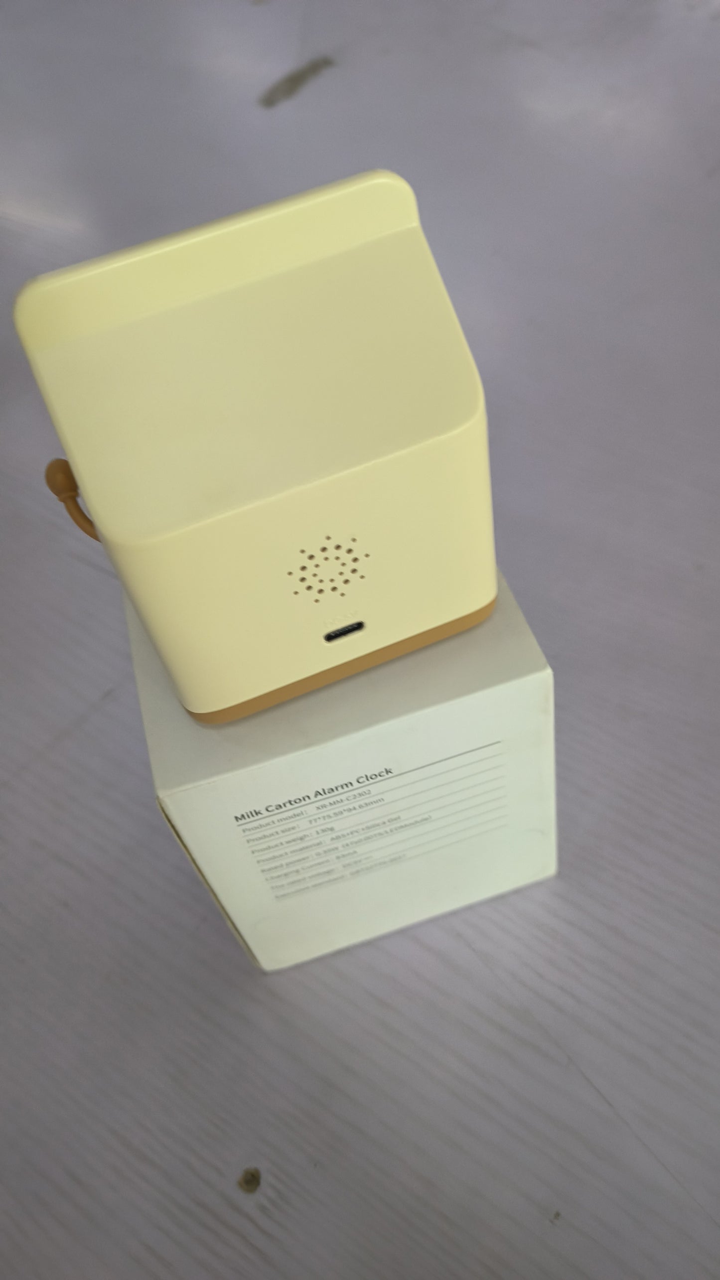 Smart Student Only Charging Cartoon Milk Carton Alarm Clock