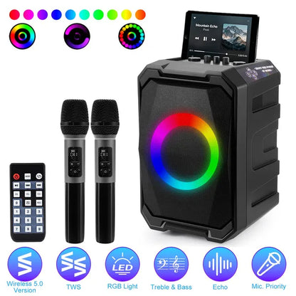The Master Stage: Wireless Party Speaker with Dual Mics