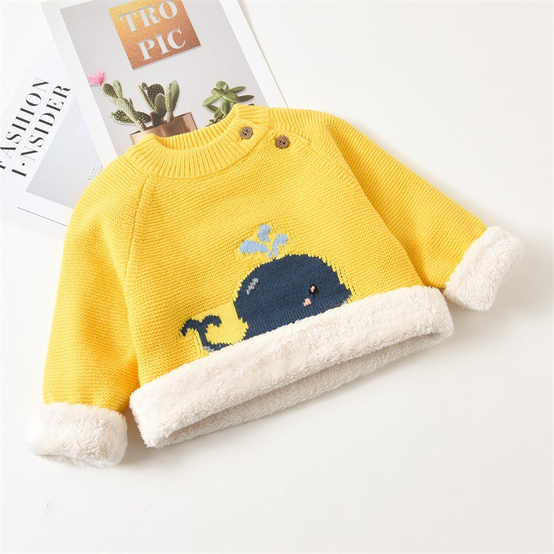 Baby plush warm clothes