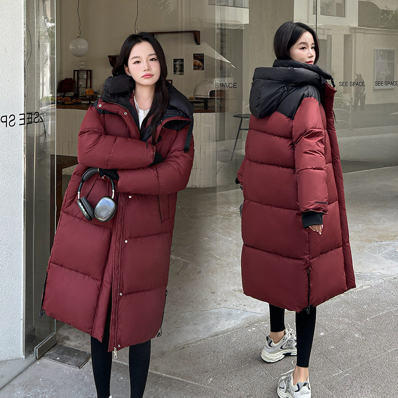 Thick Fashion Overknee Long Down Cotton Jacket Coat