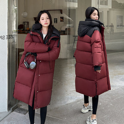 Thick Fashion Overknee Long Down Cotton Jacket Coat