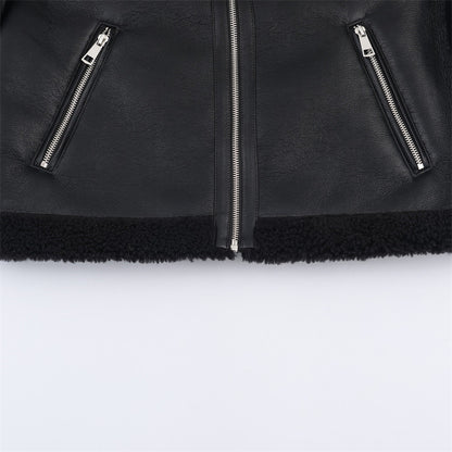 Women's Simple Double-sided Fleece Jacket