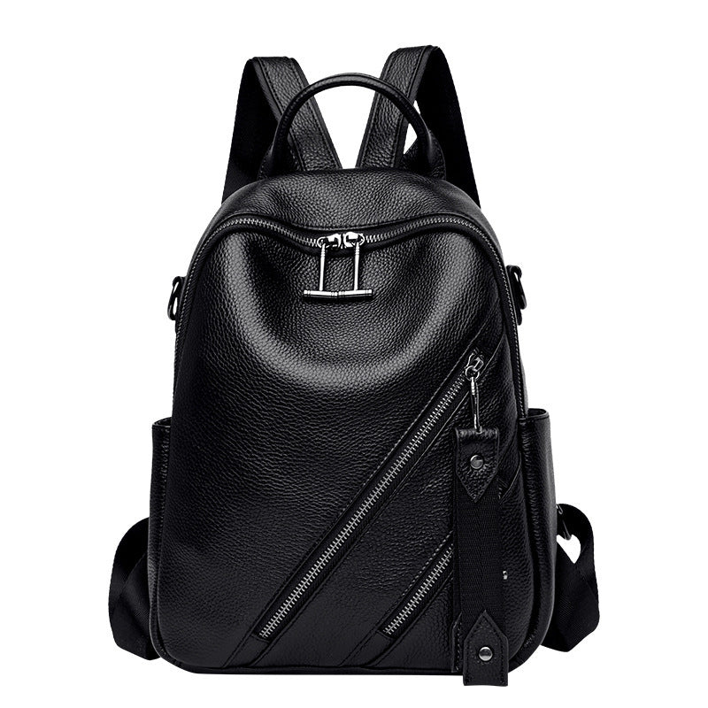Fashion Women's Casual Genuine Leather Large-capacity Backpack