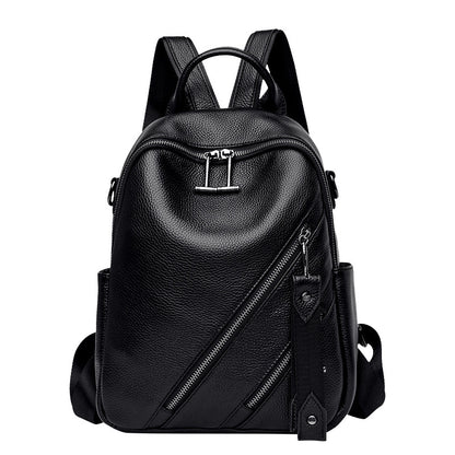 Fashion Women's Casual Genuine Leather Large-capacity Backpack