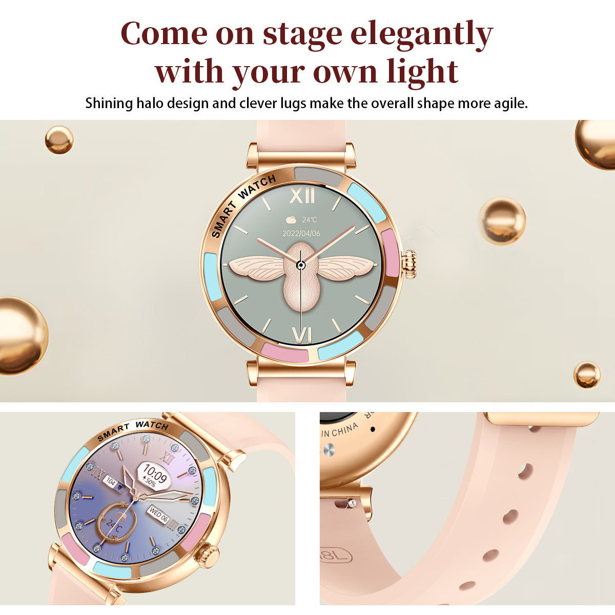 H20 Radiance: Womens HD Bluetooth Calling Watch