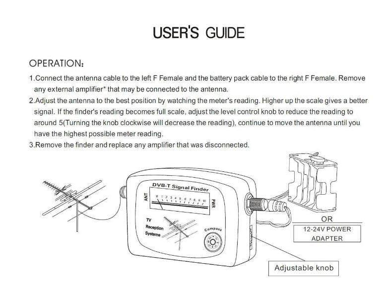 Digital signal television signal finder